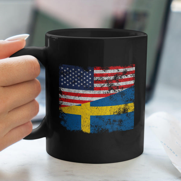 Sweden USA Flag Mug