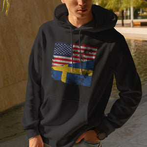Sweden USA Flag Hoodie