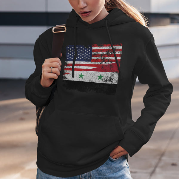 Syria USA Flag Hoodie