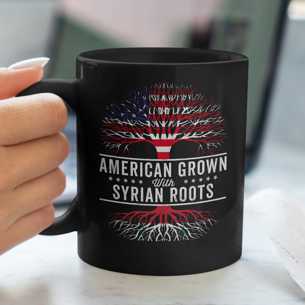 American Grown Syrian Roots Flag Mug