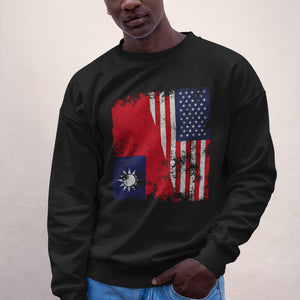 Taiwan USA Flag - Half American Sweatshirt