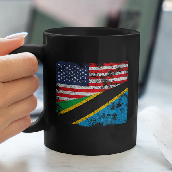 Tanzania USA Flag Mug