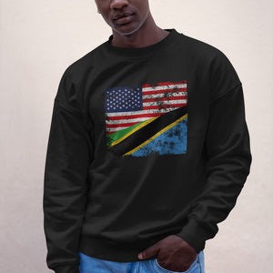 Tanzania USA Flag Sweatshirt