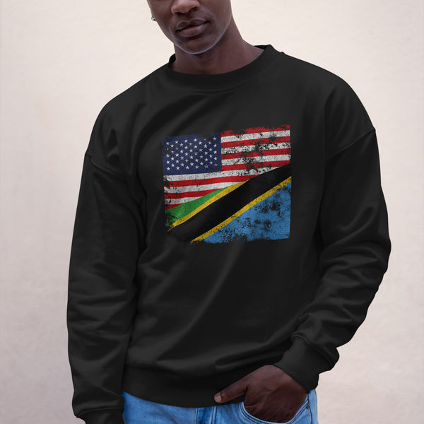 Tanzania USA Flag Sweatshirt