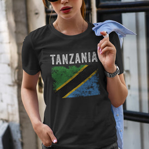 Tanzania Flag Distressed Tanzanian Flag T-Shirt