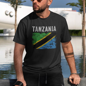 Tanzania Flag Distressed Tanzanian Flag T-Shirt