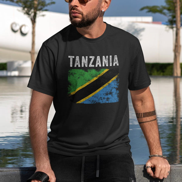 Tanzania Flag Distressed Tanzanian Flag T-Shirt