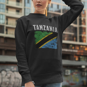 Tanzania Flag Distressed Tanzanian Flag Sweatshirt