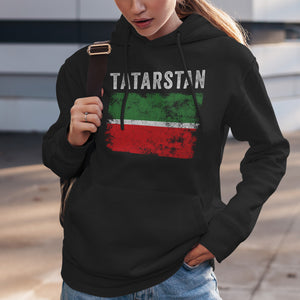 Tatarstan Flag Distressed - Tatar Flag Hoodie