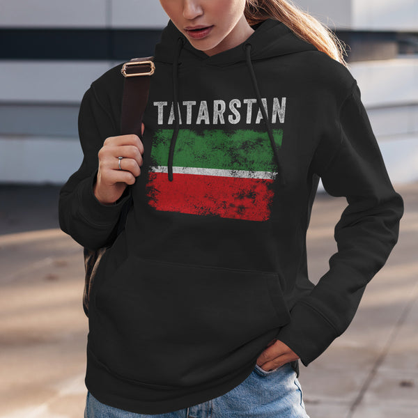Tatarstan Flag Distressed - Tatar Flag Hoodie