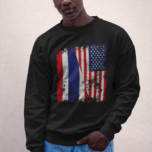 Thailand USA Flag - Half American Sweatshirt