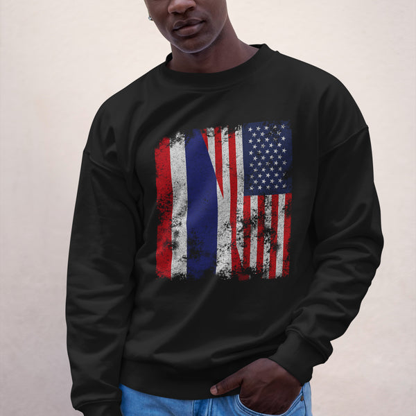 Thailand USA Flag - Half American Sweatshirt