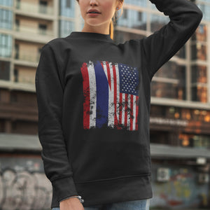 Thailand USA Flag - Half American Sweatshirt