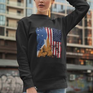 Tierra Del Fuego USA Flag Half American Sweatshirt
