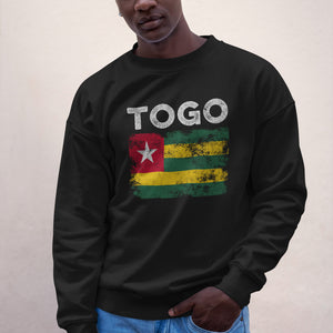 Togo Flag Distressed - Togolese Flag Sweatshirt