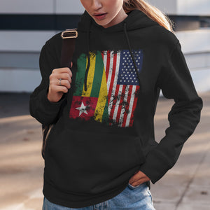 Togo USA Flag - Half American Hoodie