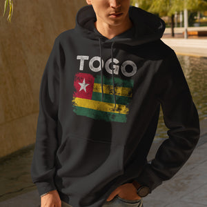Togo Flag Distressed - Togolese Flag Hoodie