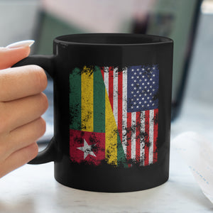 Togo USA Flag - Half American Mug