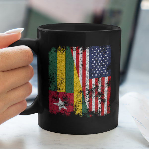 Togo USA Flag - Half American Mug