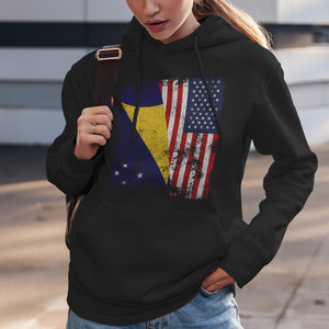 Tokelau USA Flag - Half American Hoodie