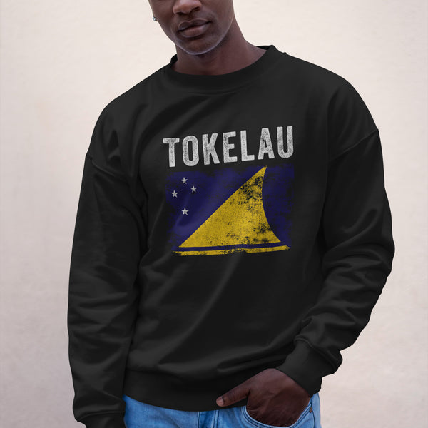 Tokelau Flag Distressed - Tokelauan Flag Sweatshirt