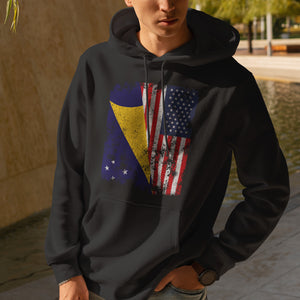 Tokelau USA Flag - Half American Hoodie