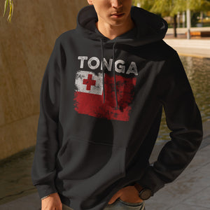Tonga Flag Distressed - Tongan Flag Hoodie