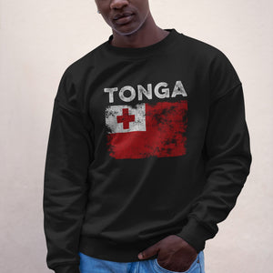 Tonga Flag Distressed - Tongan Flag Sweatshirt
