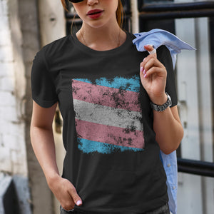 Transgender Flag - Distressed LGBT+ T-Shirt