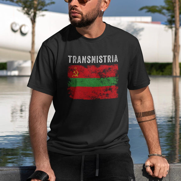 Transnistria Flag Distressed T-Shirt