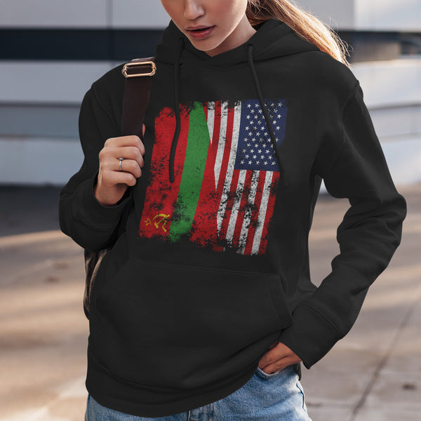 Transnistria USA Flag - Half American Hoodie