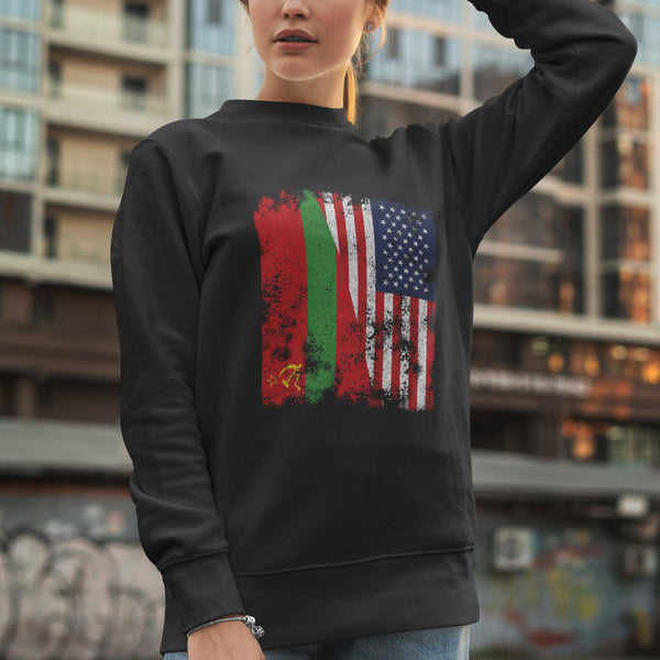Transnistria USA Flag - Half American Sweatshirt