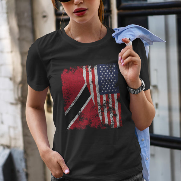 Trinidad And Tobago USA Flag T-Shirt