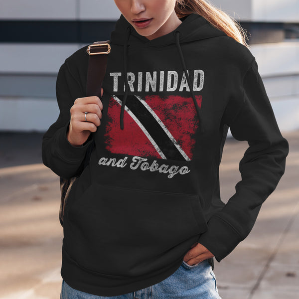 Trinidad and Tobago Flag Distressed Hoodie