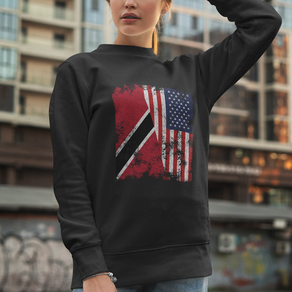 Trinidad And Tobago USA Flag Sweatshirt