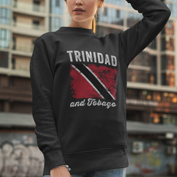 Trinidad and Tobago Flag Distressed Sweatshirt