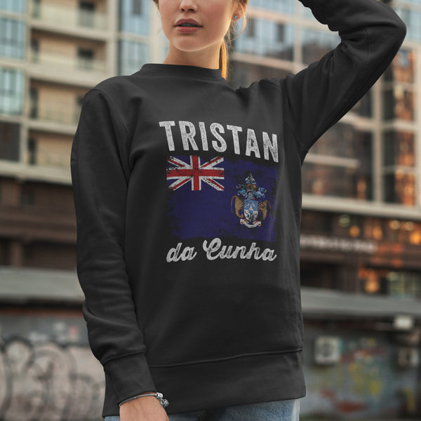 Tristan da Cunha Flag Distressed Sweatshirt