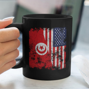Tunisia USA Flag - Half American Mug