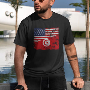 Tunisia USA Flag T-Shirt