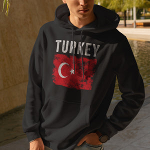 Turkey Flag Distressed - Turkish Flag Hoodie