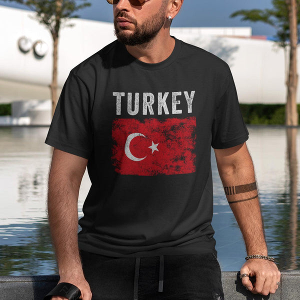 Turkey Flag Distressed - Turkish Flag T-Shirt