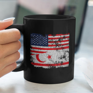 Turkish Republic of Northern Cyprus USA Flag Mug