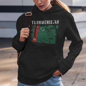 Turkmenistan Flag Vintage - Turkmen Flag Hoodie