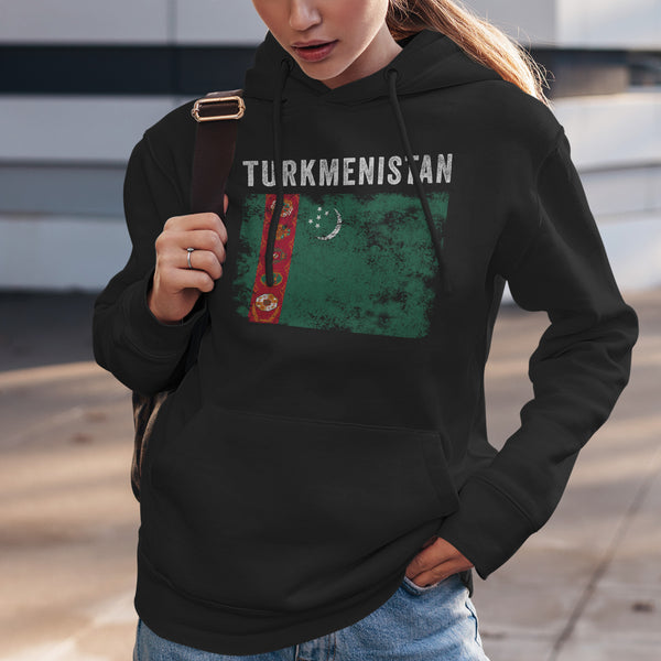 Turkmenistan Flag Vintage - Turkmen Flag Hoodie