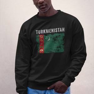 Turkmenistan Flag Vintage - Turkmen Flag Sweatshirt