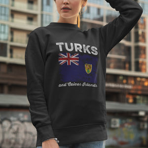 Turks and Caicos Islands Flag Distressed Sweatshirt