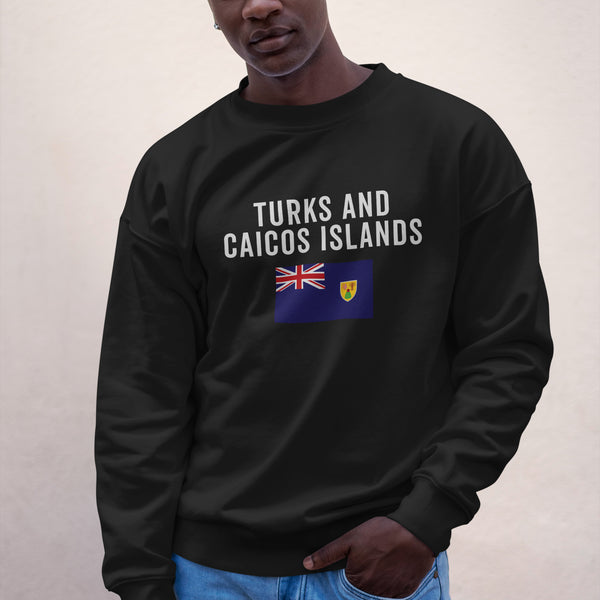 Turks and Caicos Islands Flag Sweatshirt Black / S