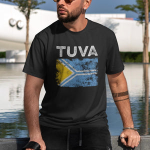 Tuva Flag Distressed - Tuvan Flag T-Shirt