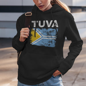 Tuva Flag Distressed - Tuvan Flag Hoodie