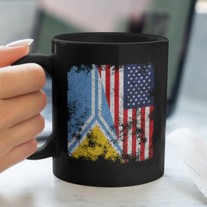 Tuva USA Flag - Half American Mug